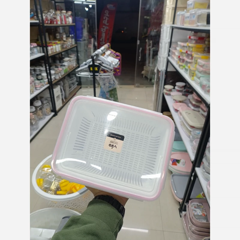 ظرف دردار سبد دار viroسایز 1 پنیر،ترشی،زیتون