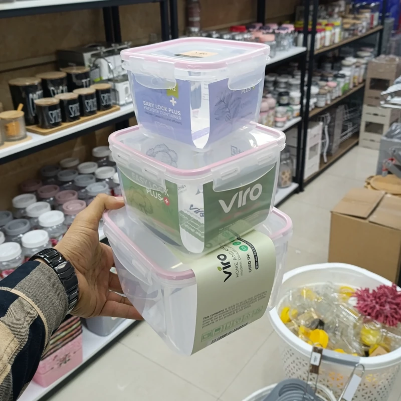 ظرف نگهدارنده غذا 6 پارچه پلاس viro