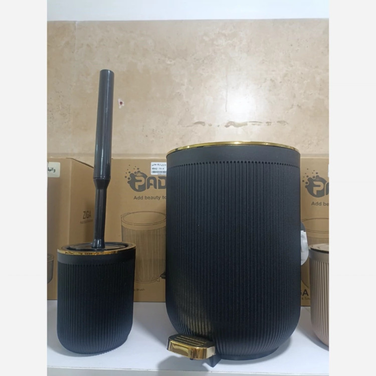 سطل پدالی دوجداره و فرچه نیم ست